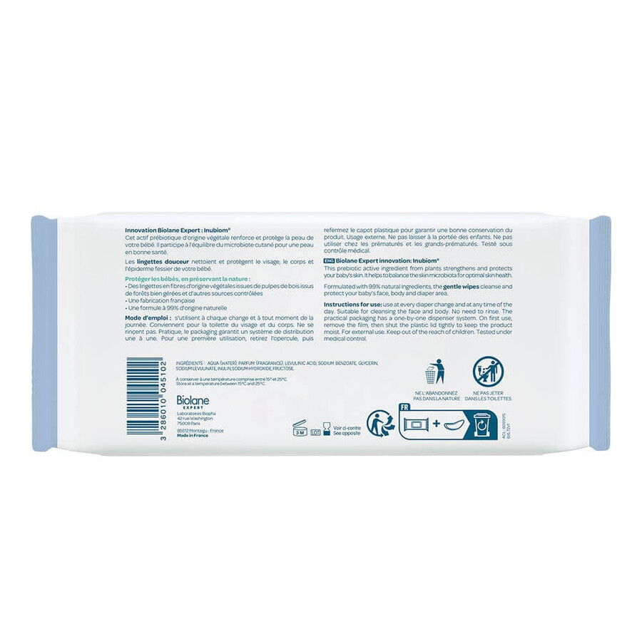 Biolane Expert Sanfte Babytücher für empfindliche Haut x72