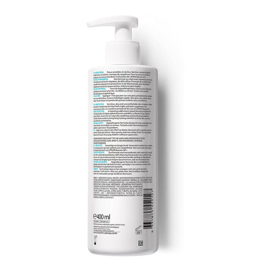 La Roche-Posay Lipikar Relipidating Body Milk Anti-uscare Piele uscată și sensibilă 400ml La Roche-Posay Lipikar Relipidating Body Milk Anti-uscare Piele uscată și sensibilă 400ml