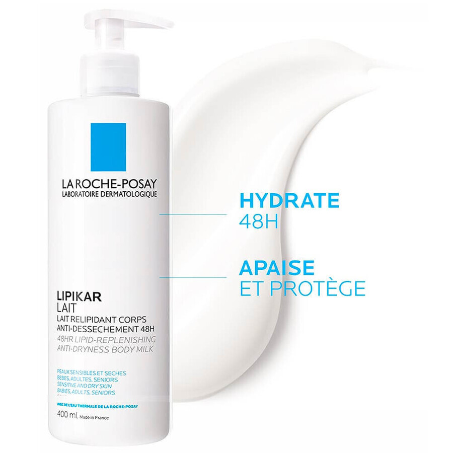 La Roche-Posay Lipikar Relipidating Body Milk Anti-Droogte Droge en Gevoelige Huid 400ml