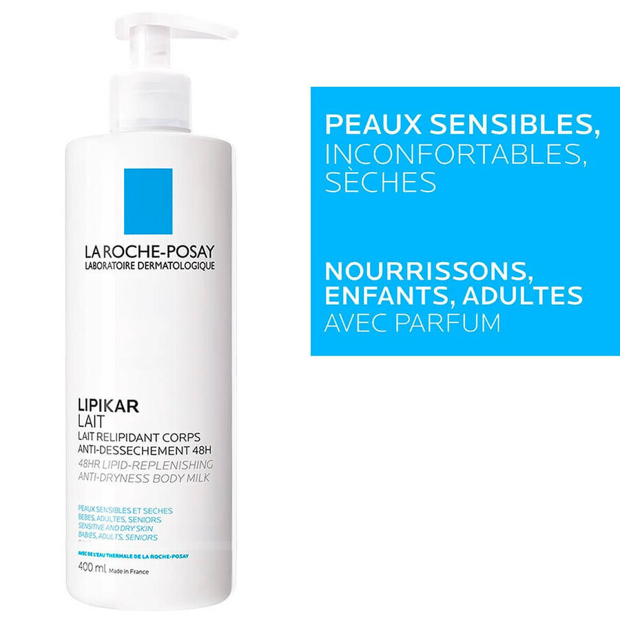 La Roche-Posay Lipikar Relipidating Body Milk Anti-Droogte Droge en Gevoelige Huid 400ml