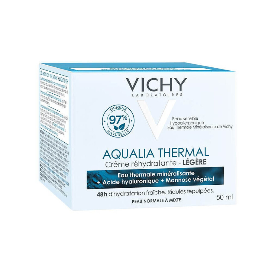 Vichy Aqualia Feuchtigkeitscreme Leichtes Thermalwasser Hyaluronsäure 50ml