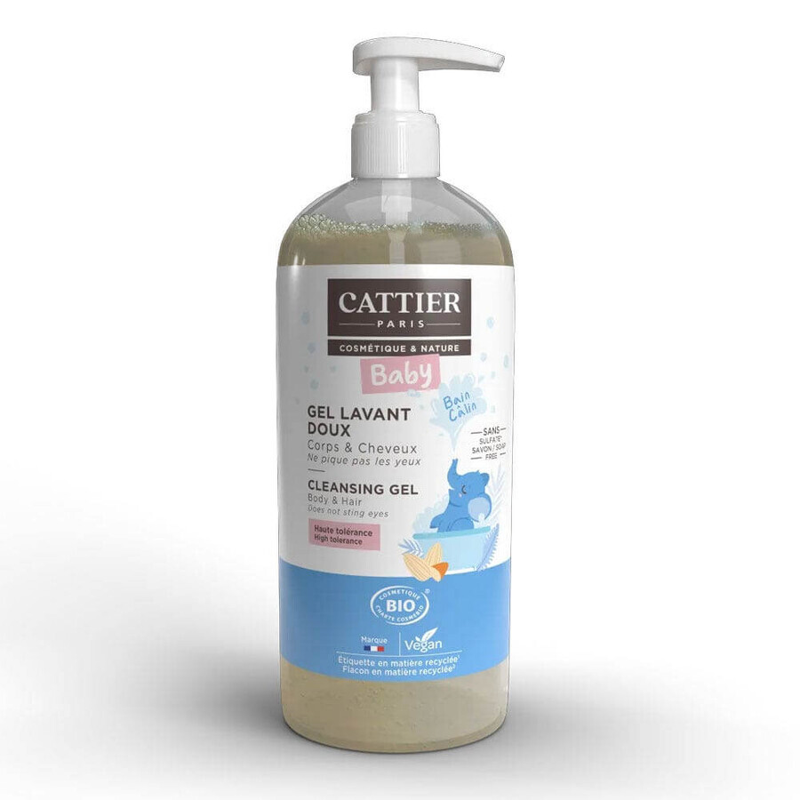 Cattier Bebè Gel Lavant Doux Corps Et Cheveux Bio 500ml