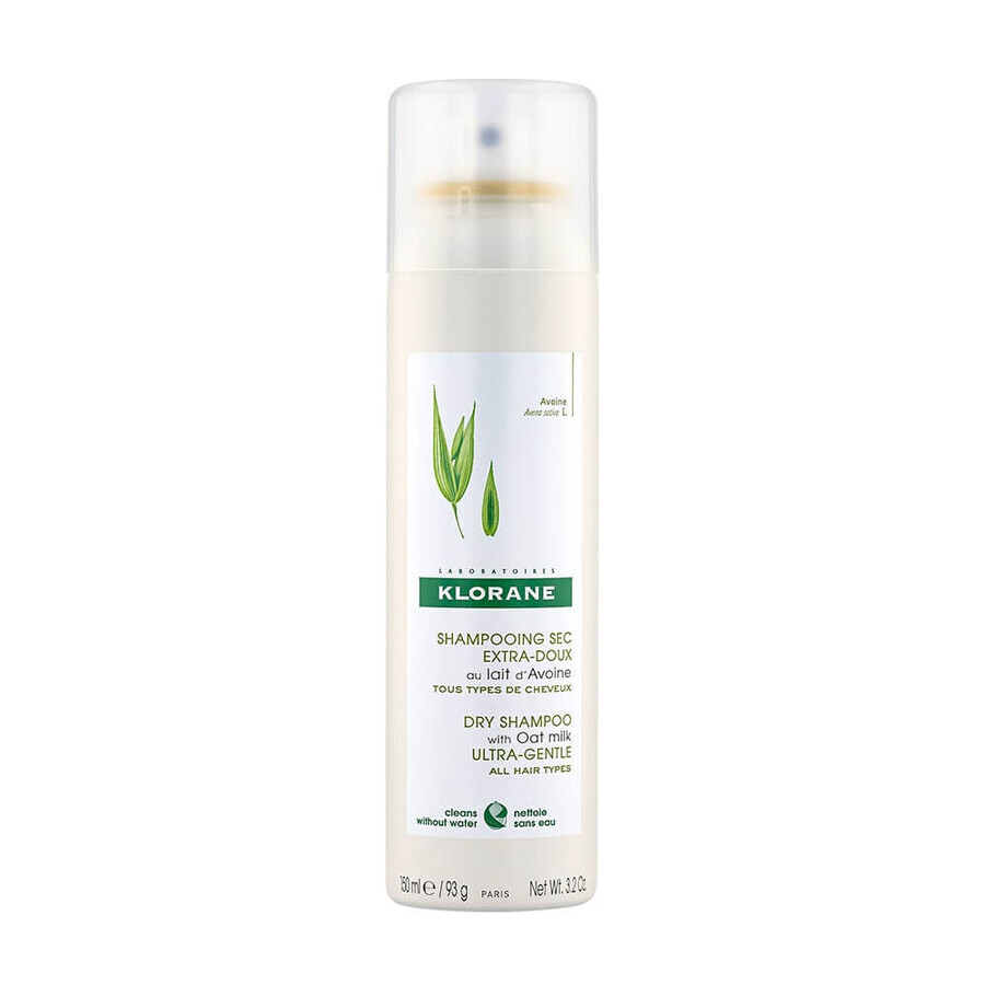 Klorane Leche de Avena Champú seco extrasuave para todo tipo de cabellos 150ml