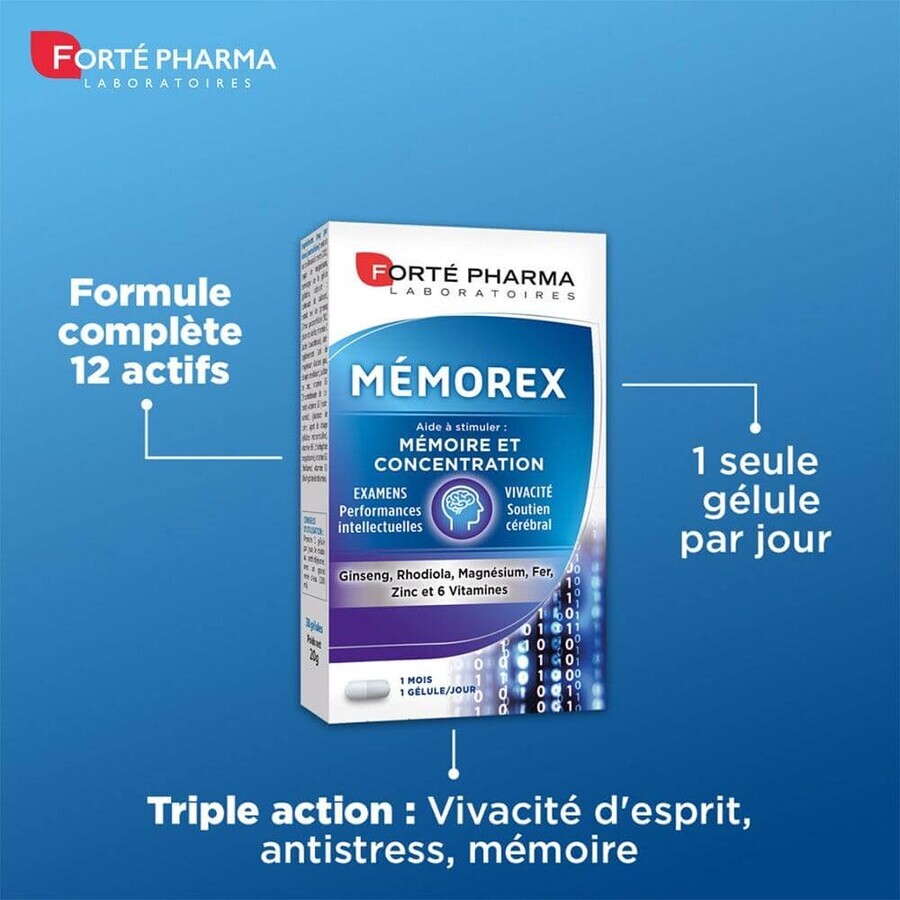 Forté Pharma Mémorex Memoria y Concentración 30 cápsulas