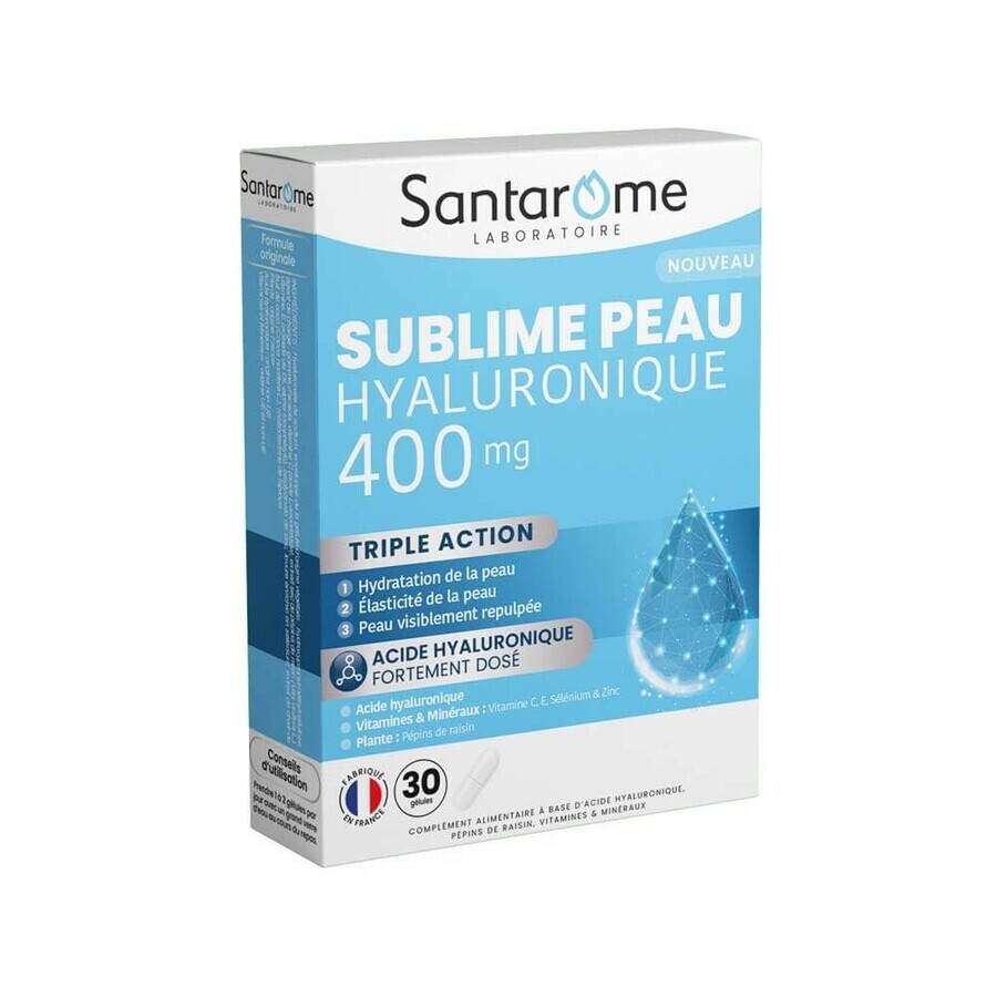 Shop Santarome Sublime Peau Hyaluronique 400mg 30 Gélules Santarome Sublime Peau Hyaluronique 400mg 30 Gélules