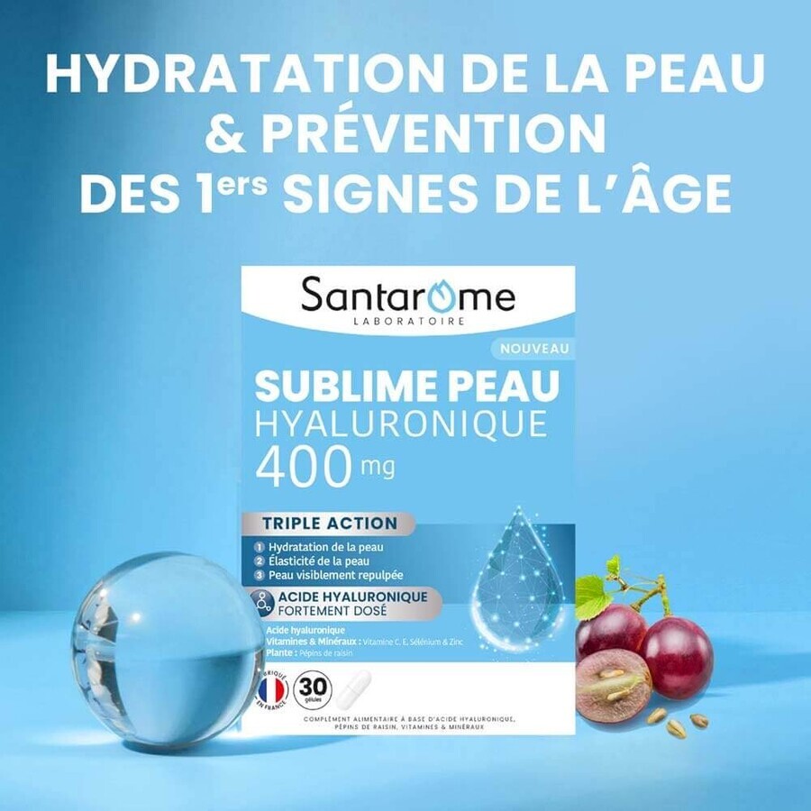 Santarome Sublime Peau Hyaluronique 400mg 30 Gélules Santarome Sublime Peau Hyaluronique 400mg 30 Gélules