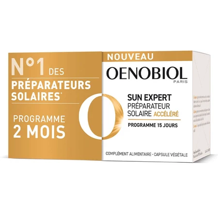 Oenobiol Sun Expert Preparación solar acelerada Programa de 15 días 2x15 cápsulas