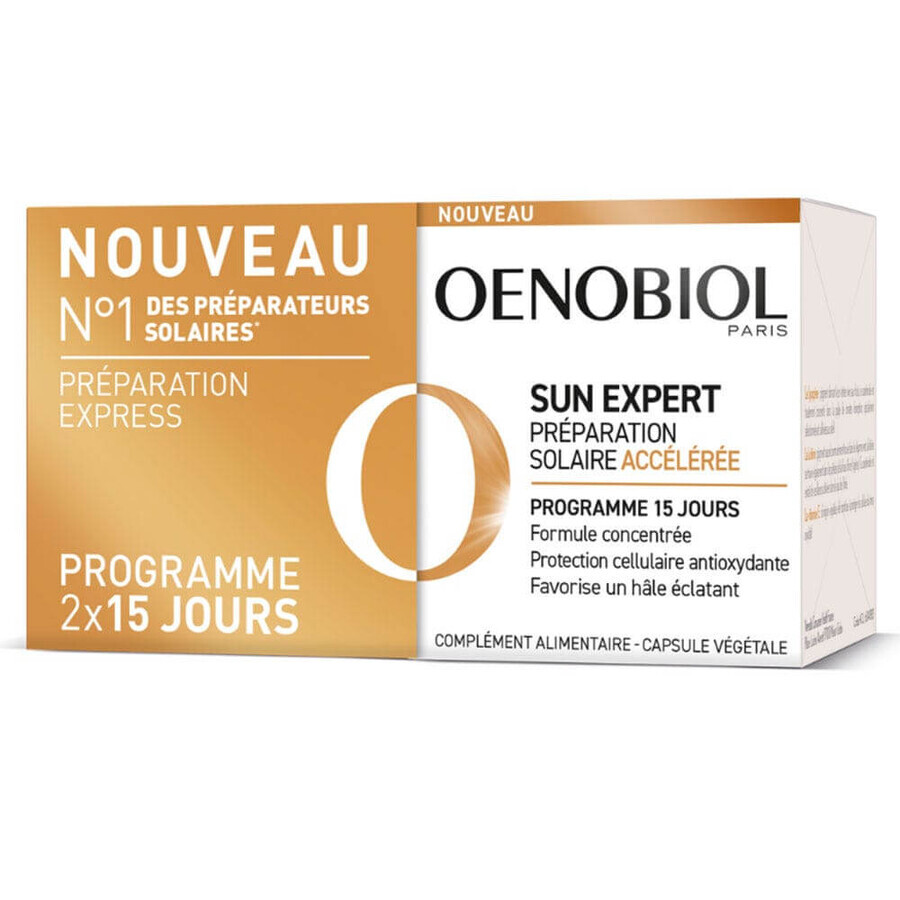 Oenobiol Sun Expert Preparatore solare accelerato programma di 15 giorni 2x15 capsule