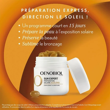 Oenobiol Sun Expert Preparación solar acelerada Programa de 15 días 2x15 cápsulas