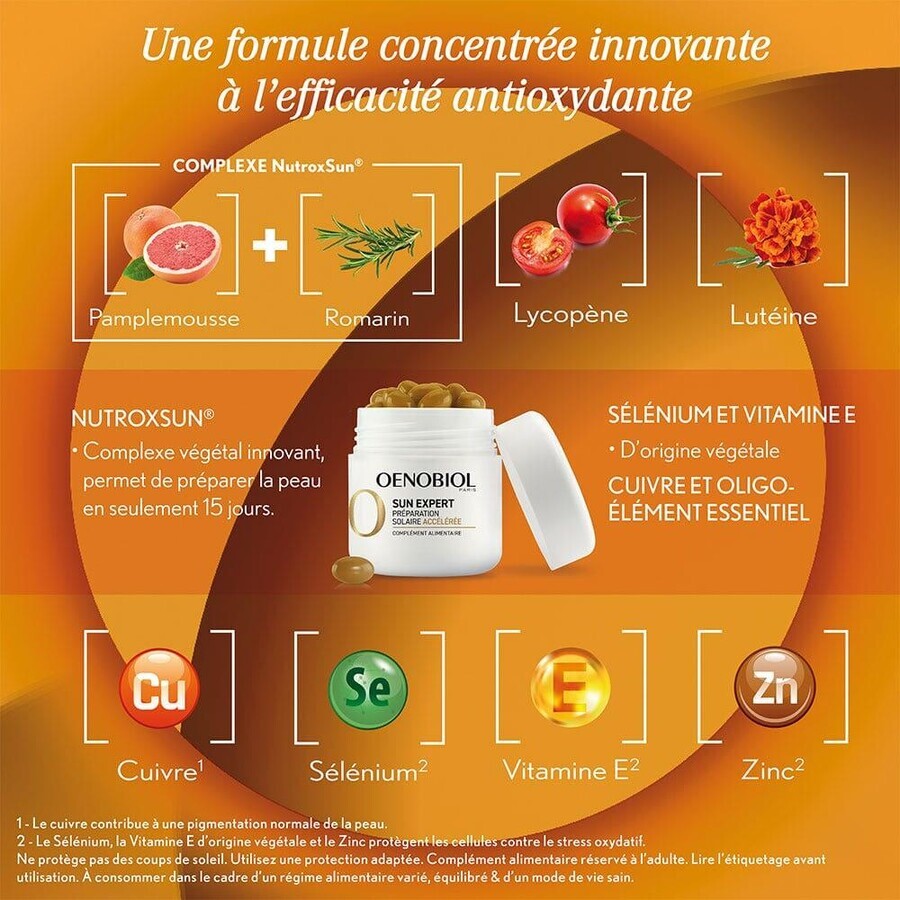 Oenobiol Sun Expert Preparatore solare accelerato programma di 15 giorni 2x15 capsule