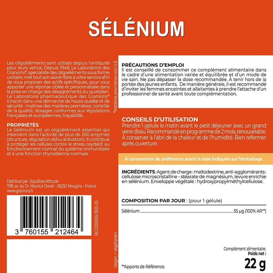 Granions Selenium 60 capsules
