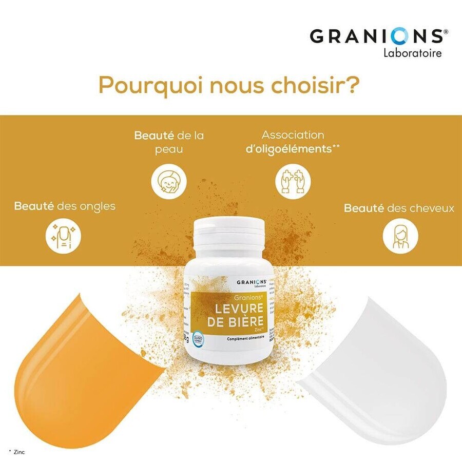 Granions Levure De Biere Zinc 60 Gelules