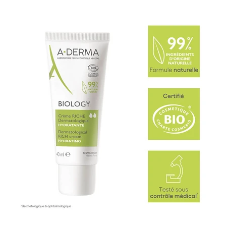 A-Derma Biology Hydration-rich dermatological cream 40 ml
