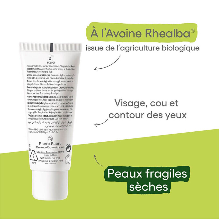 A-Derma Biology Hydration-rich dermatological cream 40 ml