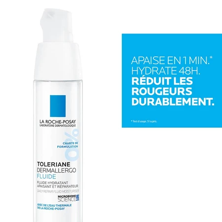 La Roche-Posay Toleriane Fluid dermallergo intense hydration 48h for sensitive or allergic normal and combination skin 40ml