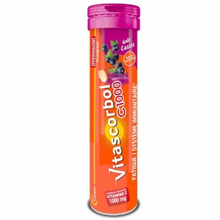 Vitascorbol Vitamine C 1000mg Zwartebessensmaak 15 bruistabletten