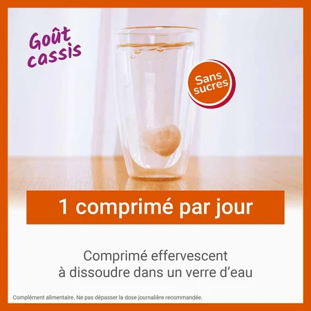 Vitascorbol Vitamine C 1000mg Zwartebessensmaak 15 bruistabletten