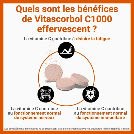 Vitascorbol Vitamine C 1000mg Zwartebessensmaak 15 bruistabletten
