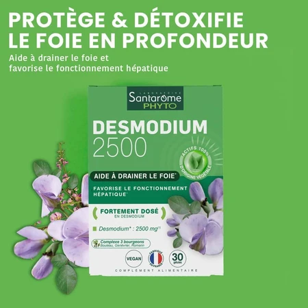 Santarome Desmodium 2500 Détoxifiant du Foie 30 Geluli