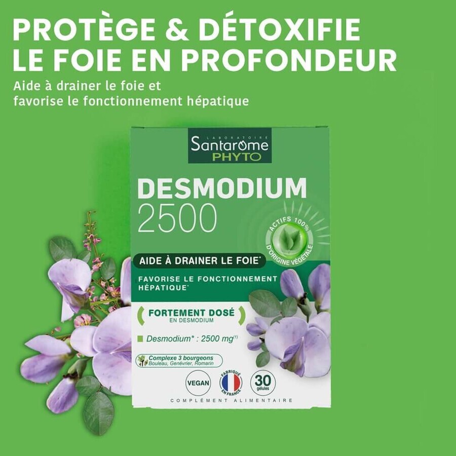 Santarome Desmodium 2500 Détoxifiant du Foie 30 Geluli