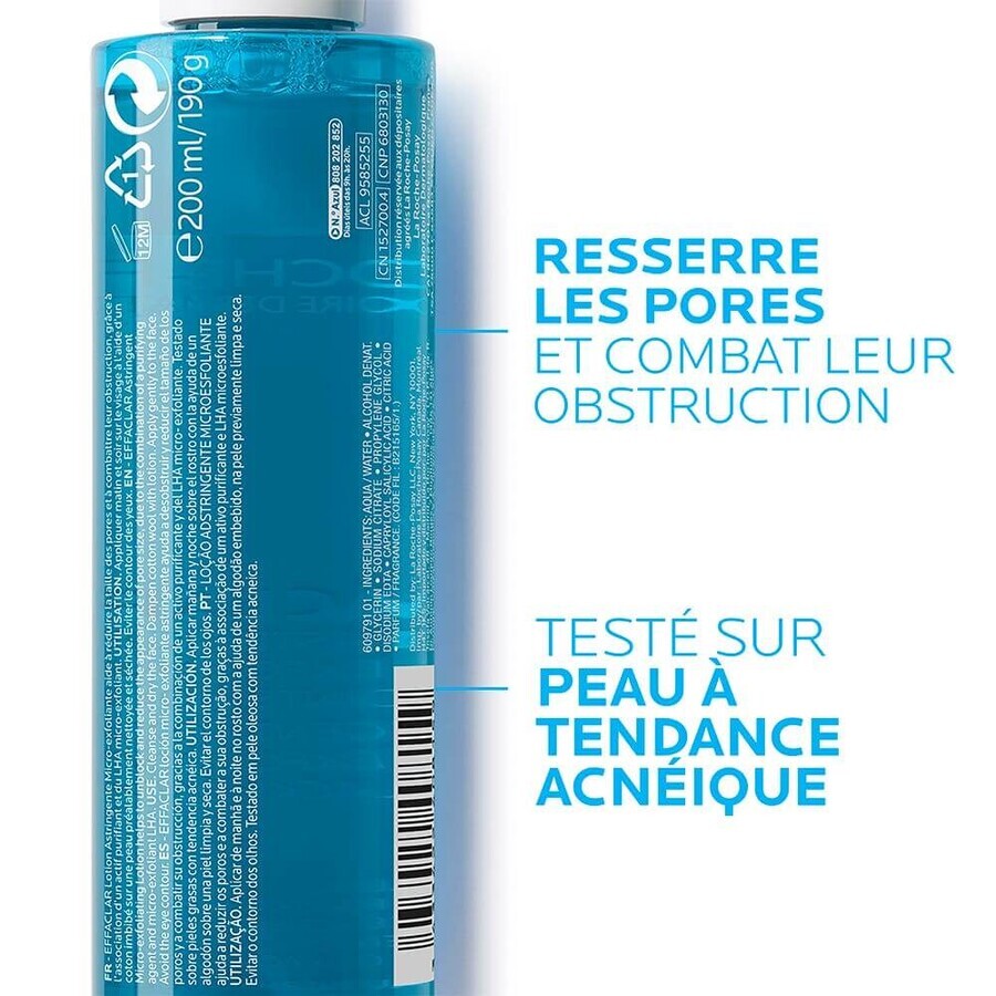 La Roche-Posay Effaclar Lozione Astringente Micro-esfoliante Anti-punti Neri 200ml
