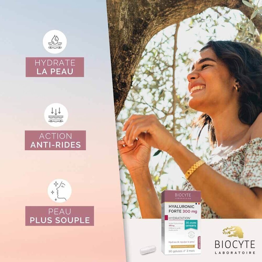 Biocyte Anti-rimpel Hyaluron Forte 300mg Anti-Ageing 3x30 capsules