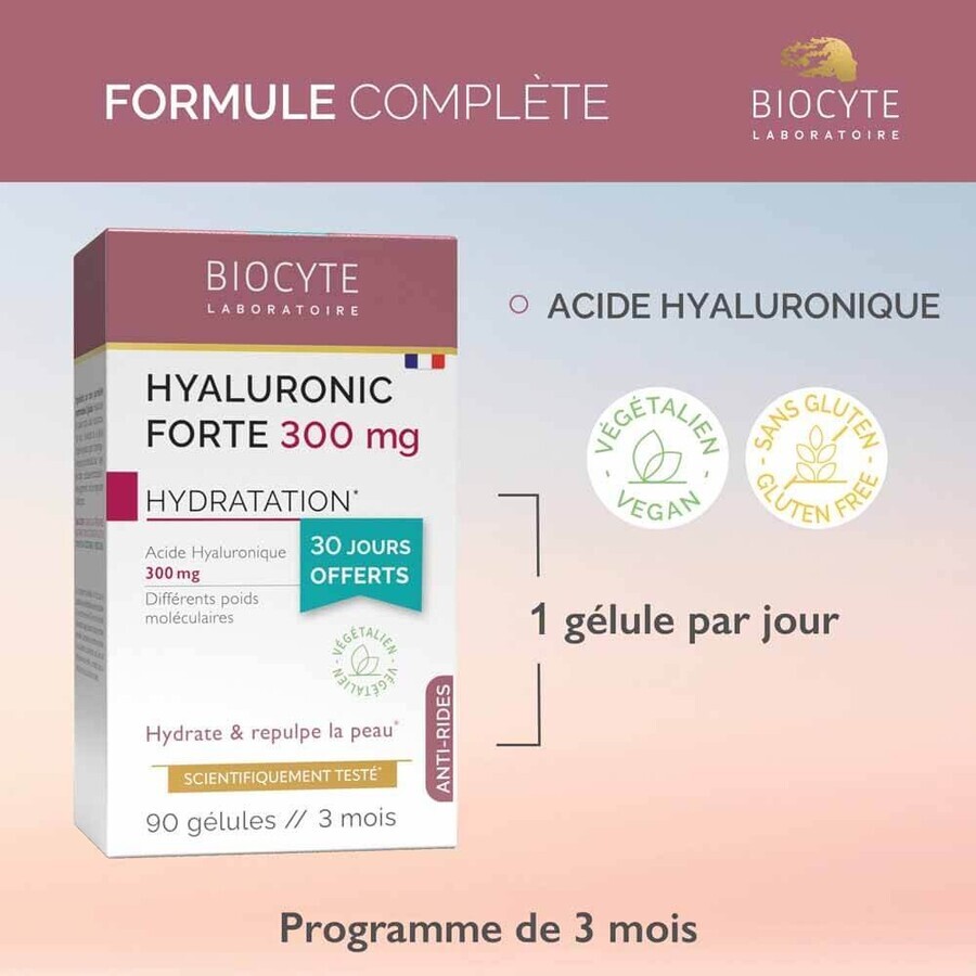 Biocyte Anti-rimpel Hyaluron Forte 300mg Anti-Ageing 3x30 capsules