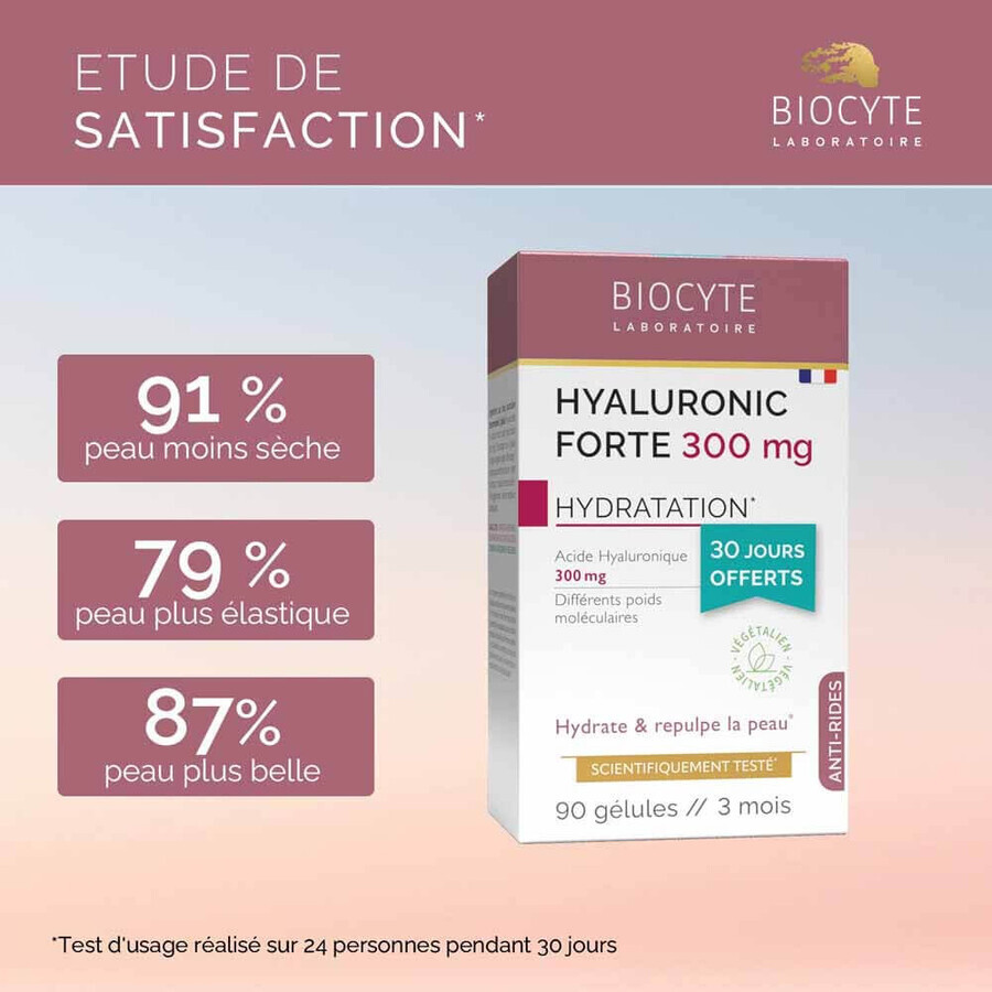 Biocyte Anti-rimpel Hyaluron Forte 300mg Anti-Ageing 3x30 capsules