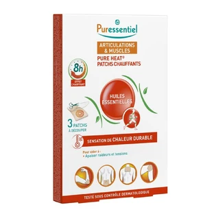 Puressentiel Articulaciones y Músculos Efecto Calor Puro 8h 3 parches calientes