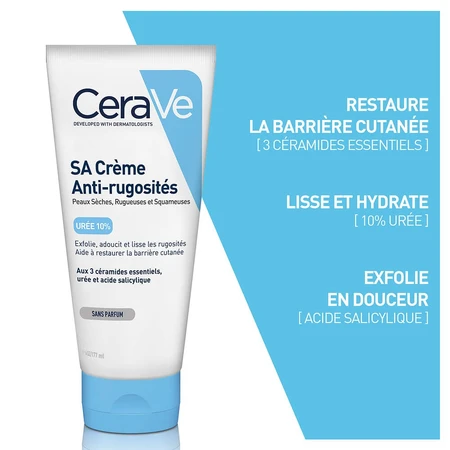 Cerave Body SA Gladmakende Crème 10% Urea en Salicylzuur Droge Huid 177ml