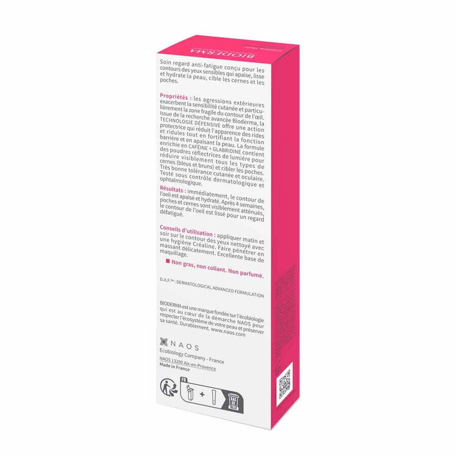 Bioderma Crealine Yeux+ Trattamento anti-fatica contorno occhi Pelli sensibili 15ml Bioderma Crealine Yeux+ Trattamento anti-fatica contorno occhi Pelli sensibili 15ml