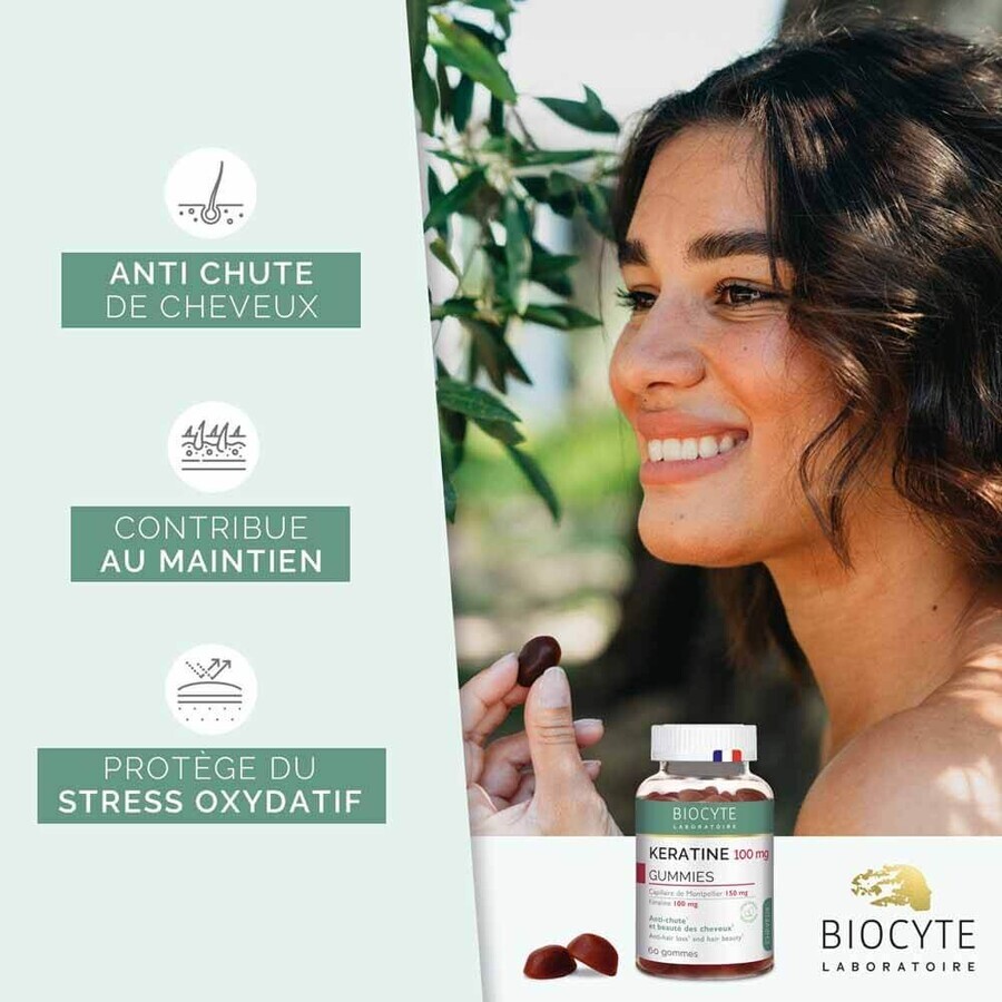 Biocyte Haar Keratine Groei en Schoonheid 60 gummies