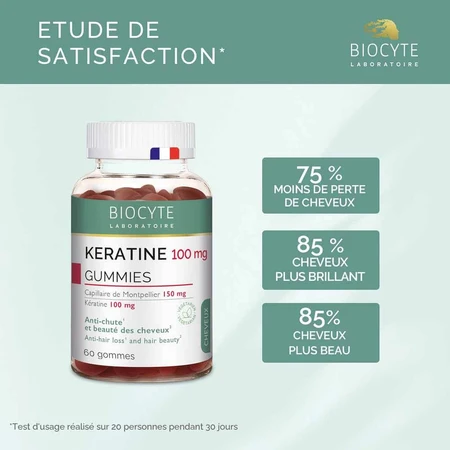 Biocyte Hair Keratin Growth and Beauty 60 gummies