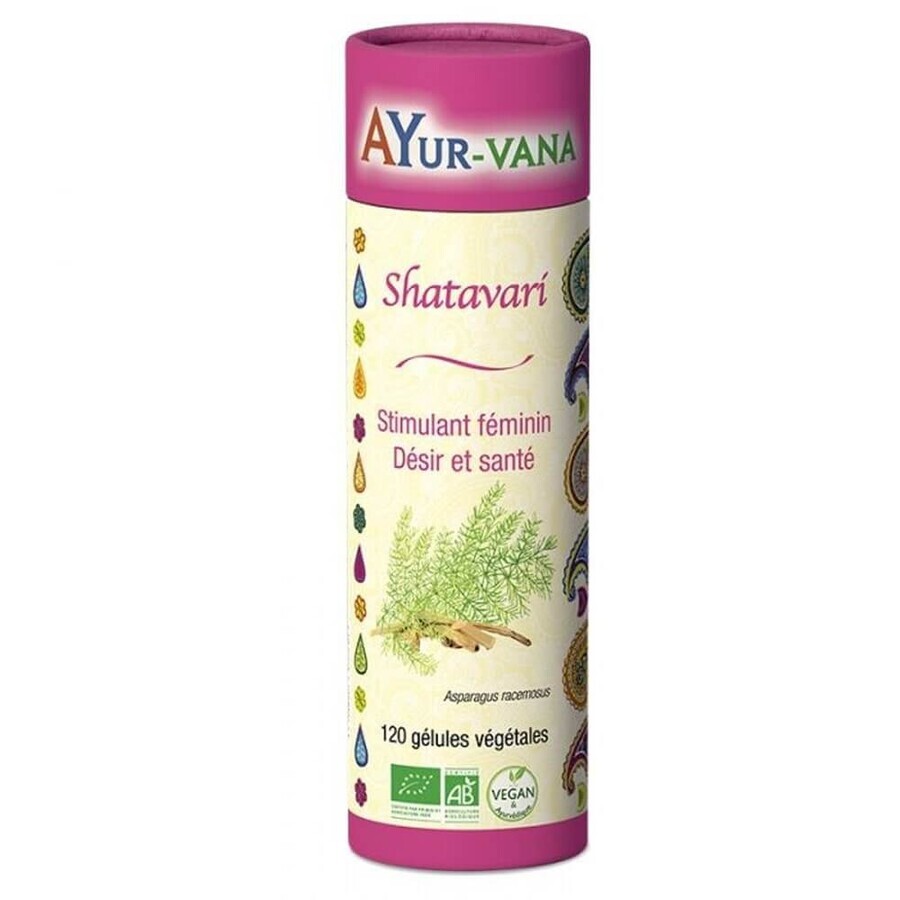 Ayur-Vana Shatavari Organic stimulent feminin 120 capsule