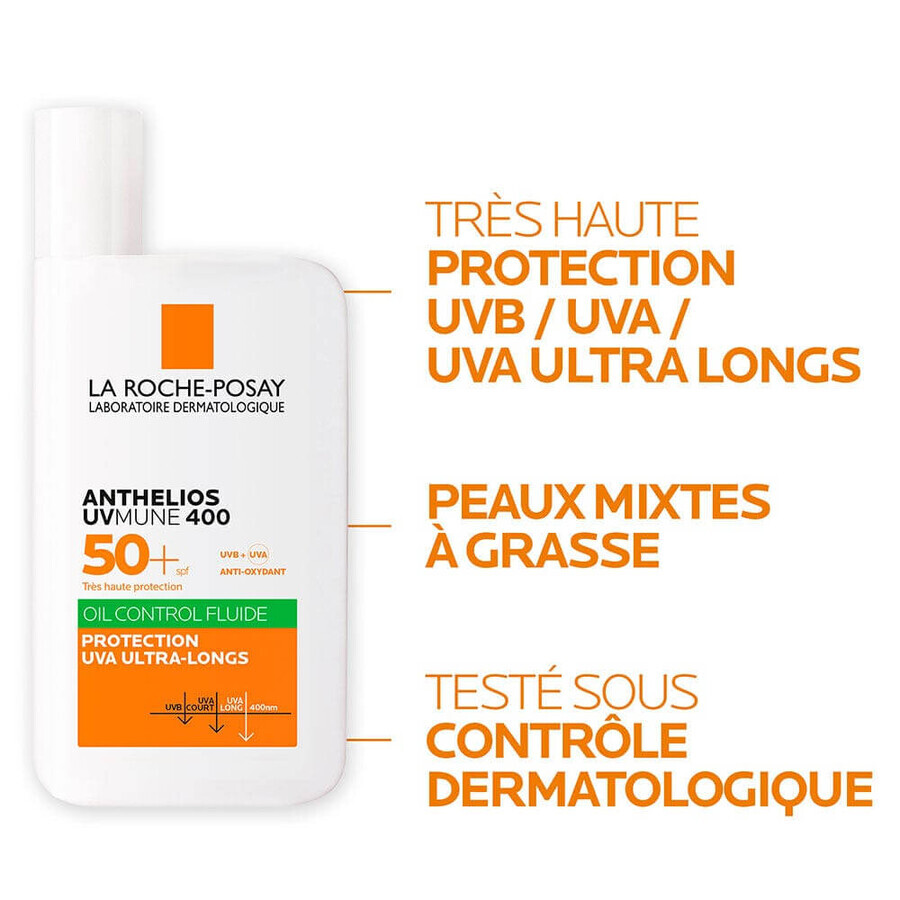 La Roche-Posay Anthelios Uvmune 400 Fluido oil control con profumo spf50+ 50ml