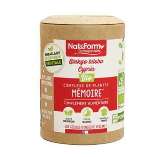 Nat&Form Memoria - Ginkgo/Cypres Bio Eco 120 plantaardige capsules