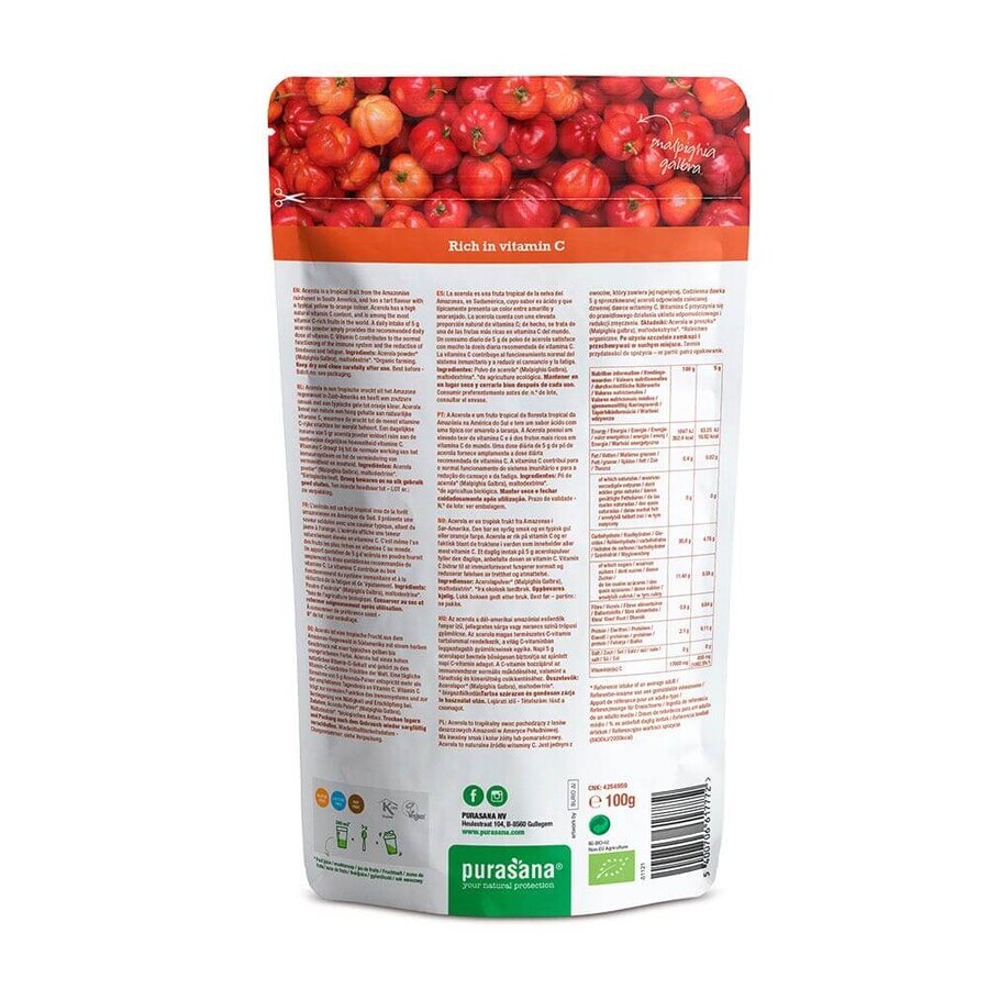 Purasana Super Food Acerola biologica in polvere 100g