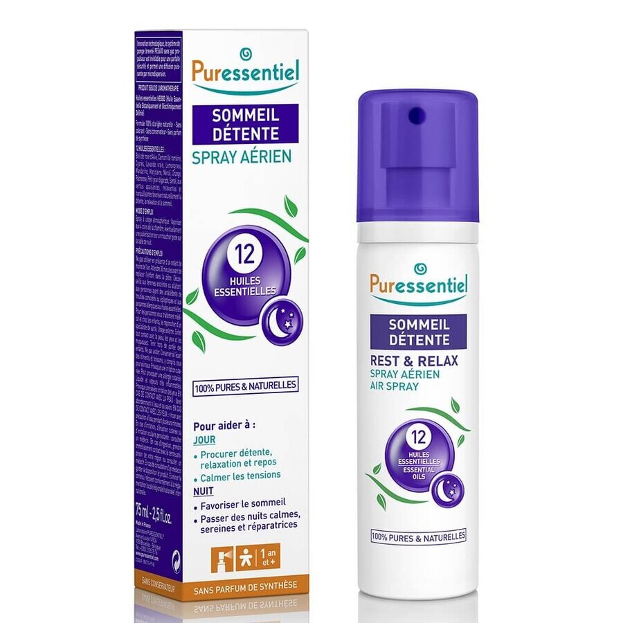 Buy Puressentiel Serene Sleep and Relaxation Air Spray 12 essential oils 75ml Puressentiel Serene Sleep and Relaxation Air Spray 12 essential oils 75ml