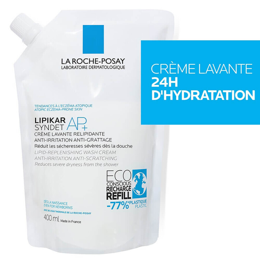 La Roche-Posay Lipikar Crema Limpiadora Pieles Atópicas Eco Recambio 400ml La Roche-Posay Lipikar Crema Limpiadora Pieles Atópicas Eco Recambio 400ml