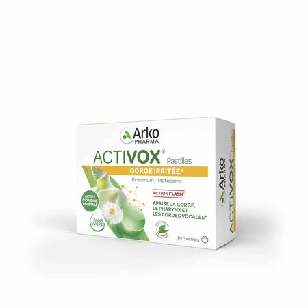 Arkopharma Activox Soothes Throat Mint and Eucalyptus 24 Tablets