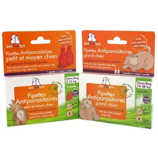 Pipetas antiparasitarias Anibiolys para perros
