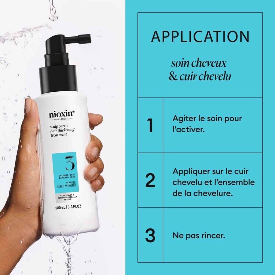 Nioxin System 3 Tratamiento sin aclarado para cabellos coloreados/secos/dañados y con caída moderada 100 ml