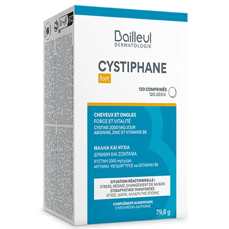 Cystiphane pentru pǎr şi unghii, 120 comprimate, Bailleul