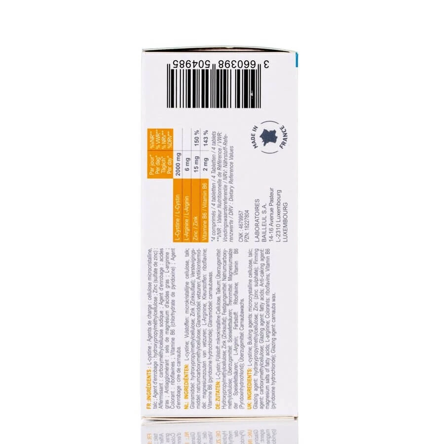 Cystiphane pentru pǎr şi unghii, 120 comprimate, Bailleul