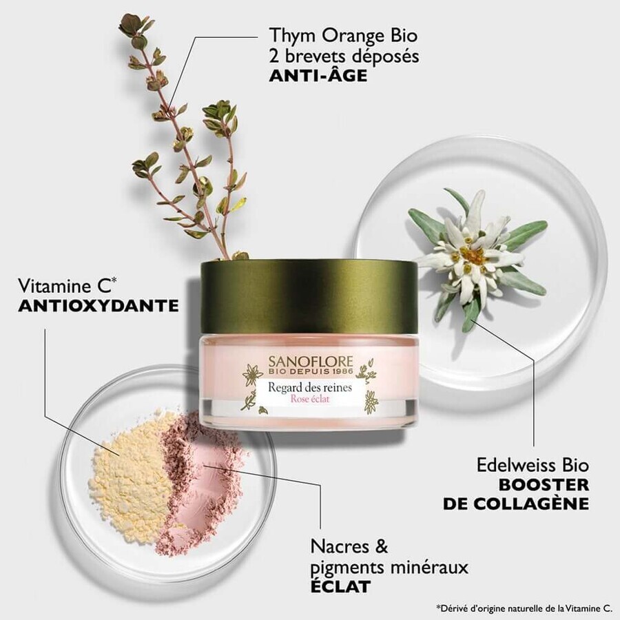 Sanoflore Reines Organic Rose Eye Cream Regard Des 15ml