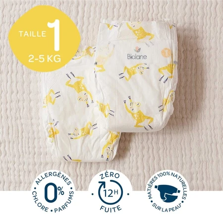 Biolane Naturals Windeln Größe 1 2 à 5kg x28