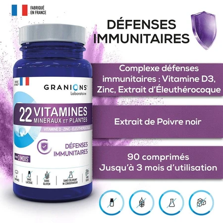 Granions 22 Vitamins, Minerals and Plants 90 tablets