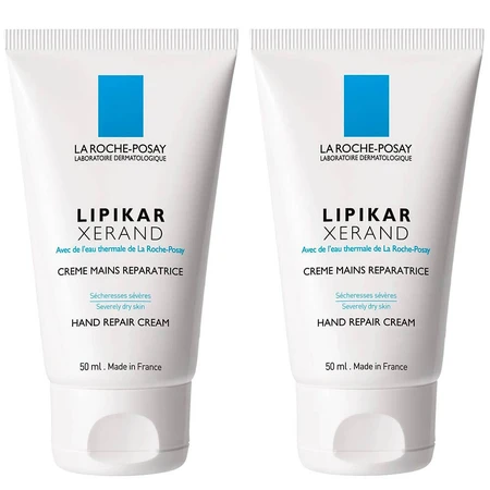 La Roche-Posay Lipikar Xerand crema de manos reparadora para manos secas 2x50ml