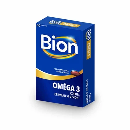 Bion3 Oméga 3 Coeur Cerveau et vision 30 capsules
