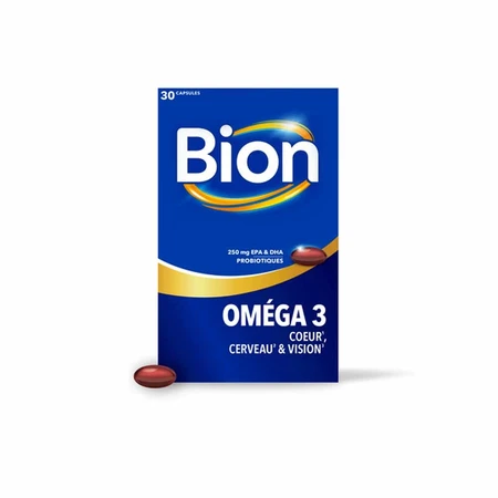 Bion3 Oméga 3 Coeur Cerveau et vision 30 capsules